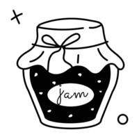 Trendy Jam Jar vector