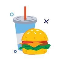 Trendy Fast Food vector