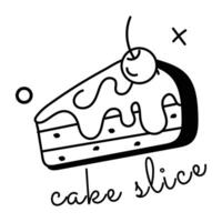 Trendy Cake Slice vector