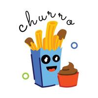 Trendy Churro Sauce vector