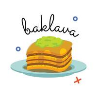 Trendy Baklava Concepts vector