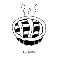 Trendy Apple Pie vector