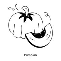 conceptos de calabaza de moda vector