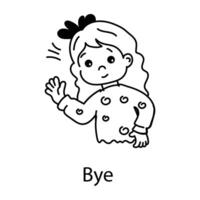 Trendy Bye Concepts vector
