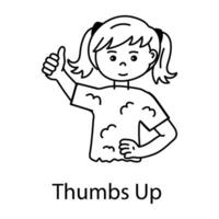 Trendy Thumbs Up vector