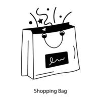 Trendy Shopping Bag vector