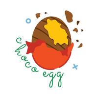 Trendy Choco Egg vector