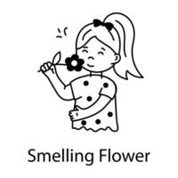 Trendy Smelling Flower vector