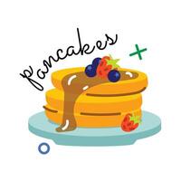 Trendy Pancakes Concepts vector