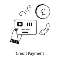 Trendy Credit Payment vector