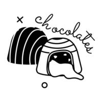 conceptos de chocolates de moda vector