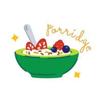 Trendy Porridge Concepts vector