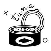 Trendy Tuna Meat vector