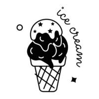 Trendy Ice Cream vector