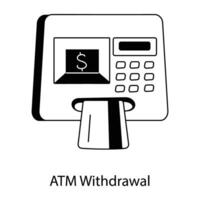 Trendy ATM Withdrawal vector