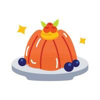 Trendy Jelly Pudding vector