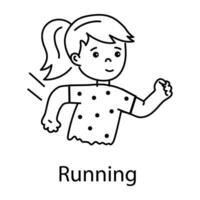 Trendy Running Concepts vector