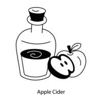 Trendy Apple Cider vector