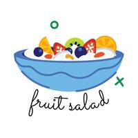 de moda Fruta ensalada vector