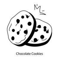 de moda chocolate galletas vector