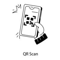 Trendy QR Scan vector