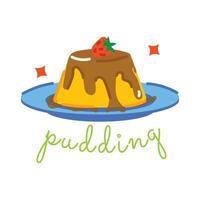Trendy Caramel Pudding vector