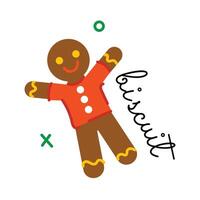 Trendy Gingerbread Cookie vector