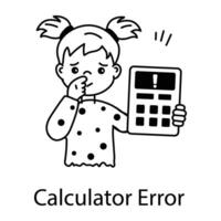 Trendy Calculator Error vector