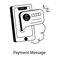 Trendy Payment Message vector