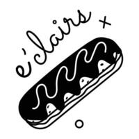 Trendy Eclairs Concepts vector