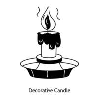 Trendy Decorative Candle vector