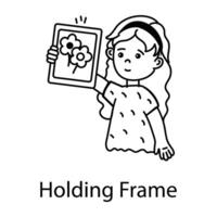 Trendy Holding Frame vector