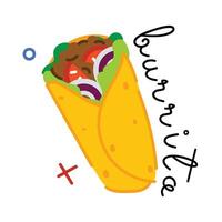 Trendy Burrito Concepts vector