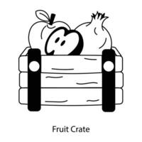 Trendy Fruit Crate vector