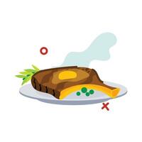 Trendy Butter Steak vector