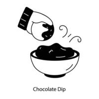 Trendy Chocolate Dip vector