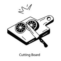 Trendy Cutting Board vector