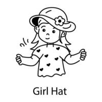 Trendy Girl Hat vector