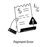 Trendy Payment Error vector