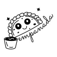 de moda empanada conceptos vector