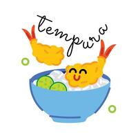 de moda tempura arroz vector