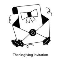 Trendy Thanksgiving Invitation vector