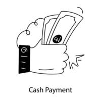 Trendy Cash Payment vector