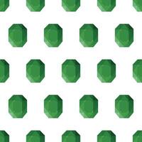 Emerald gemstone. Green crystal. Seamless pattern. illustration . vector