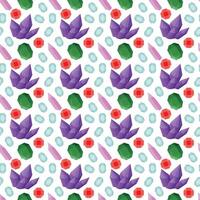 A scattering of precious stones. Multi-colored crystals, gems. Seamless pattern. illustration. vector
