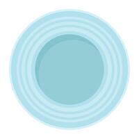 Round blue ethnic mexican plate vector