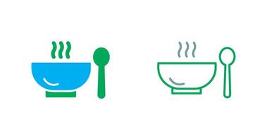 Sopa,comida,bowl,comida,caliente,cuchara, icono diseño vector