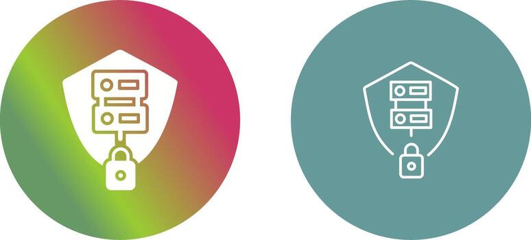 Secure Server Icon Design vector