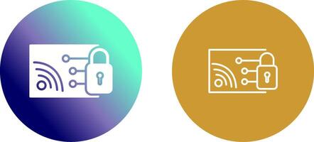 Protected WiFi Icon Design vector