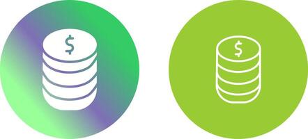 Stack Of Coins Icon Design vector